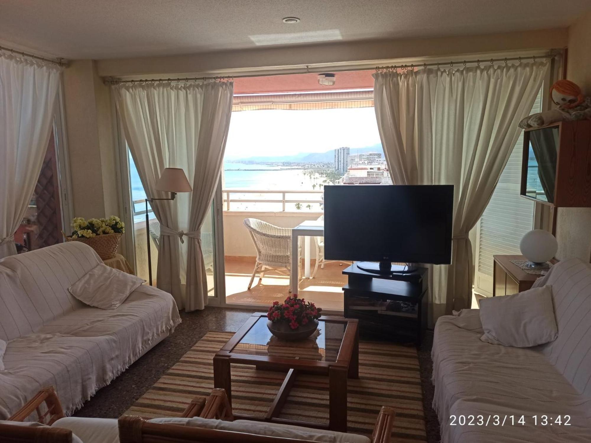 Espectacular Terraza Y Vistas En 1A Linea De Playa Apartment Cullera Exterior photo